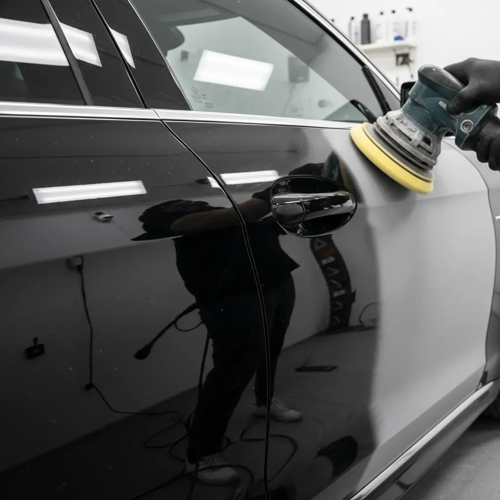 Paint correction with dual-action polisher